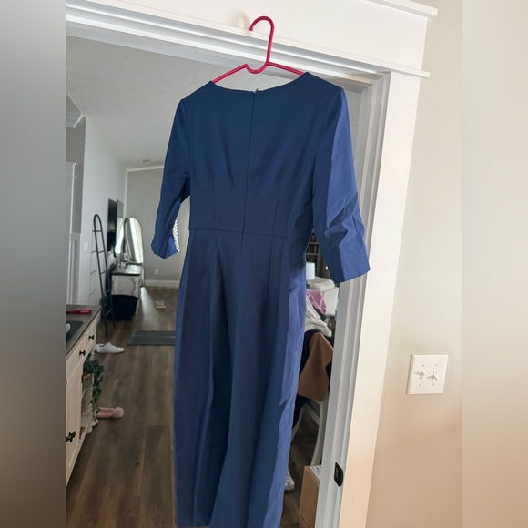 NWT Fehaute Navy Blue Structured Dress - Picture 5 of 5